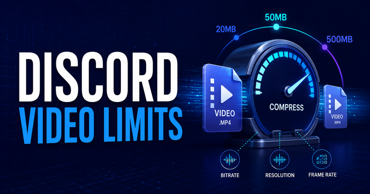 Discord video upload limits and compression guide