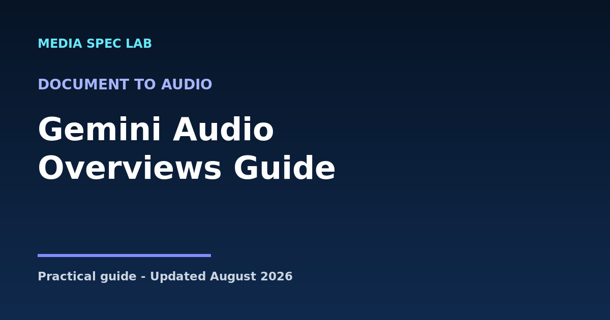 Gemini Audio Overviews guide