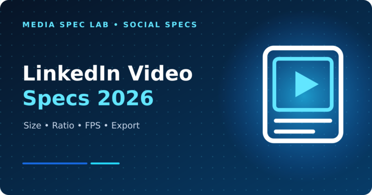 LinkedIn Video Specs 2026