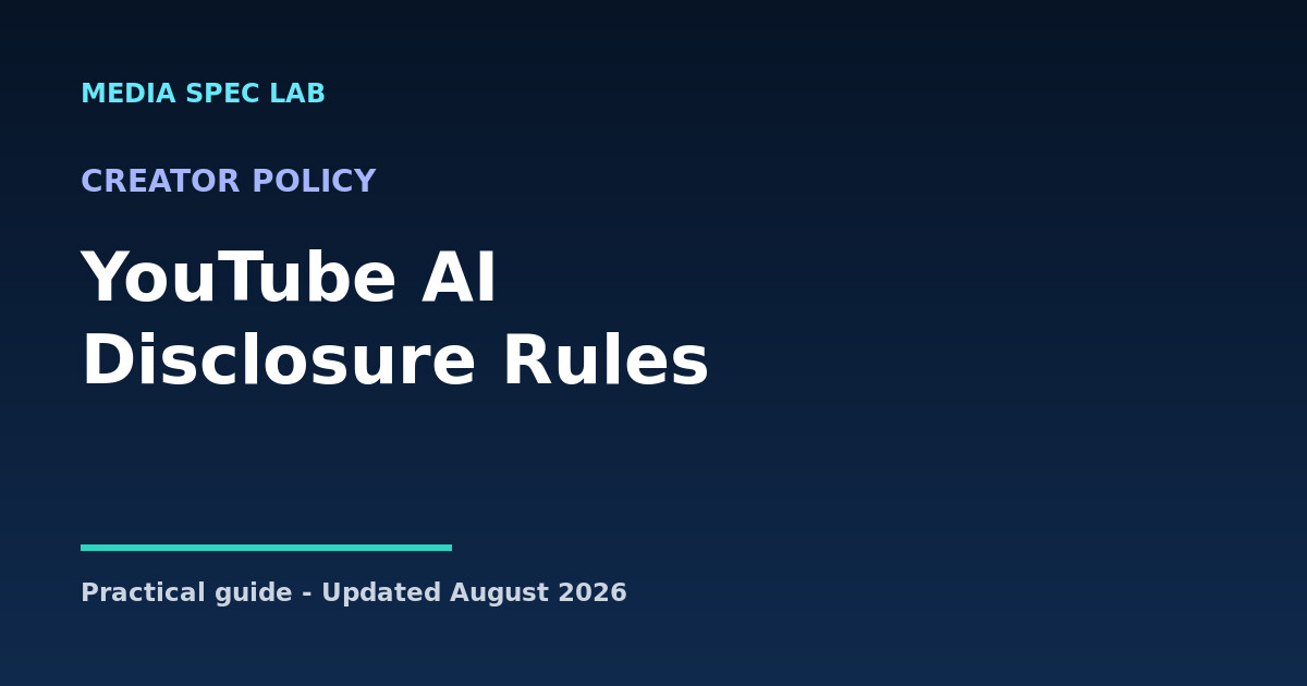 YouTube AI content disclosure rules