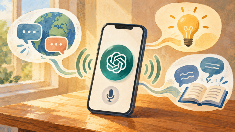 ChatGPT音声会話の使い方【2026年版】声で質問・翻訳・練習する方法